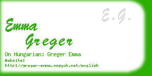 emma greger business card